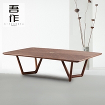 Designer Extremely Brief Long Table Solid Wood Dining Room Table Office Meeting Table Desk desk Chan Yigong Tea Terra Custom