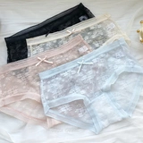 Нижнее белье, хлопковые кружевные штаны, японская сексуальная поясная сумка, трусы, средняя посадка, с акцентом на бедрах