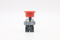 Zhuangyin XB2-BC42C mushroom head point automatic reset button switch 1 normally closed opening 22mm metal round