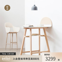 Squeaking Dali bar table Nordic minimalist solid wood Bar small family type foldable partition table