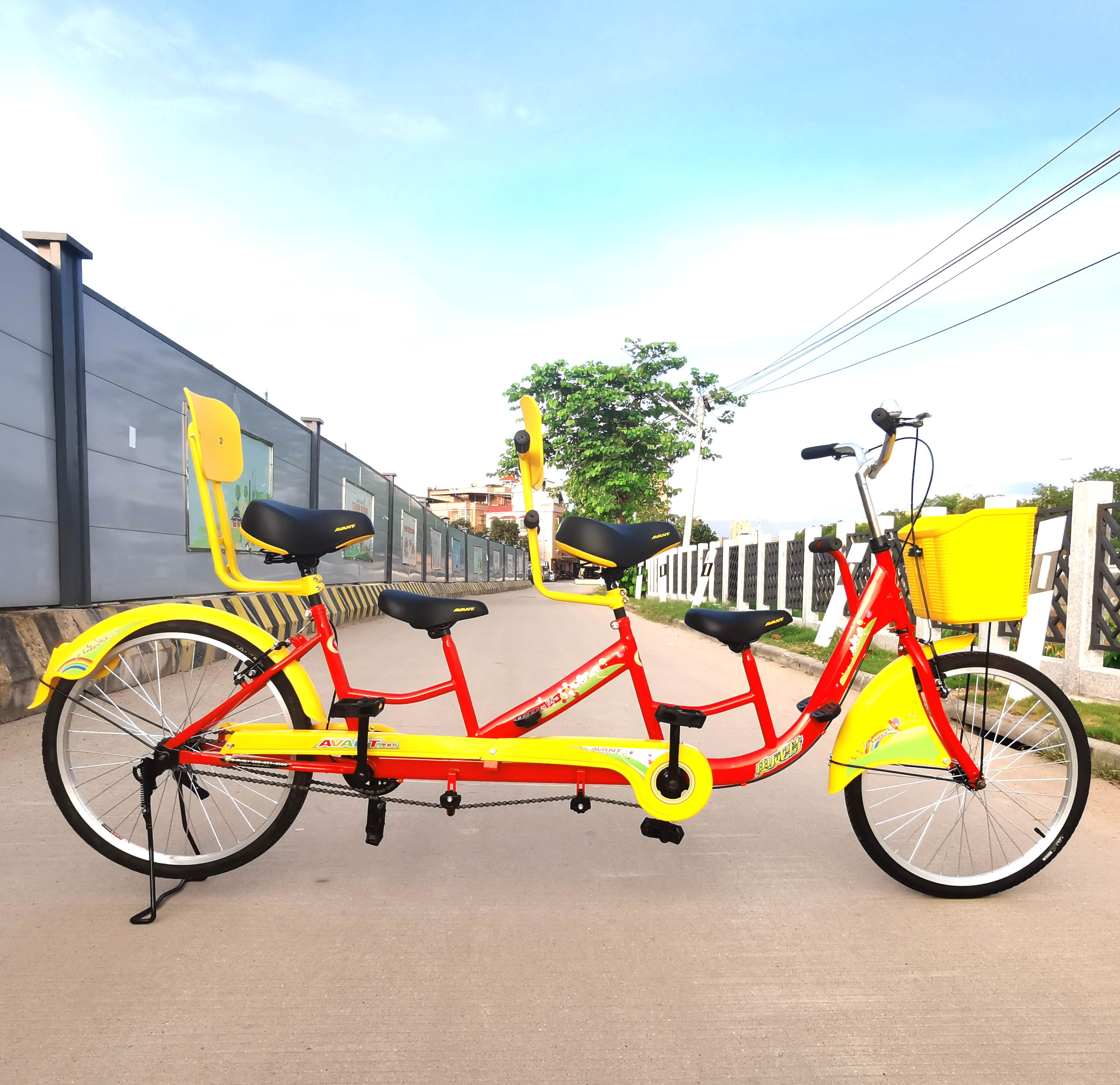 Aowitt tandem bike couple riding twin family fitness scenic spot rental adult parent-child high match