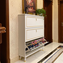 Ultra-thin shoe cabinet 17cm assembled economical household door multi-functional simple modern door dump bucket small shoe cabinet