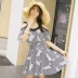 Áo tắm nữ bong bóng mùa xuân nóng mặc quần áo liền kề người lớn bảo thủ giảm béo bụng váy kiểu mới đồ bơi sọc - Bộ đồ bơi One Piece Bộ đồ bơi One Piece
