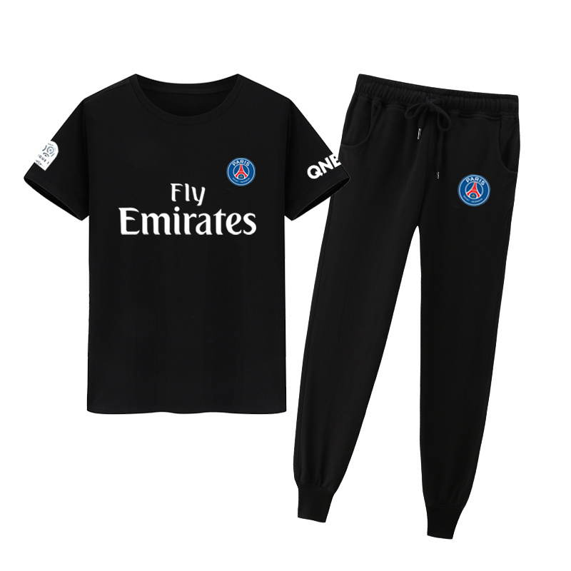 Paris Saint-Germain Team Uniform Football Clothing Mbappe Neymar Short-Sleeved T-Shirt for Men and Women Psg Half-Sleeved Paris Saint-Germain Team Uniform Football Clothing Mbappe Neymar Short-Sleeved T-Shirt for Men and Women Psg Half-Sleeved