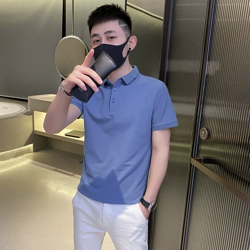 Однотонная футболка с коротким рукавом, футболка polo