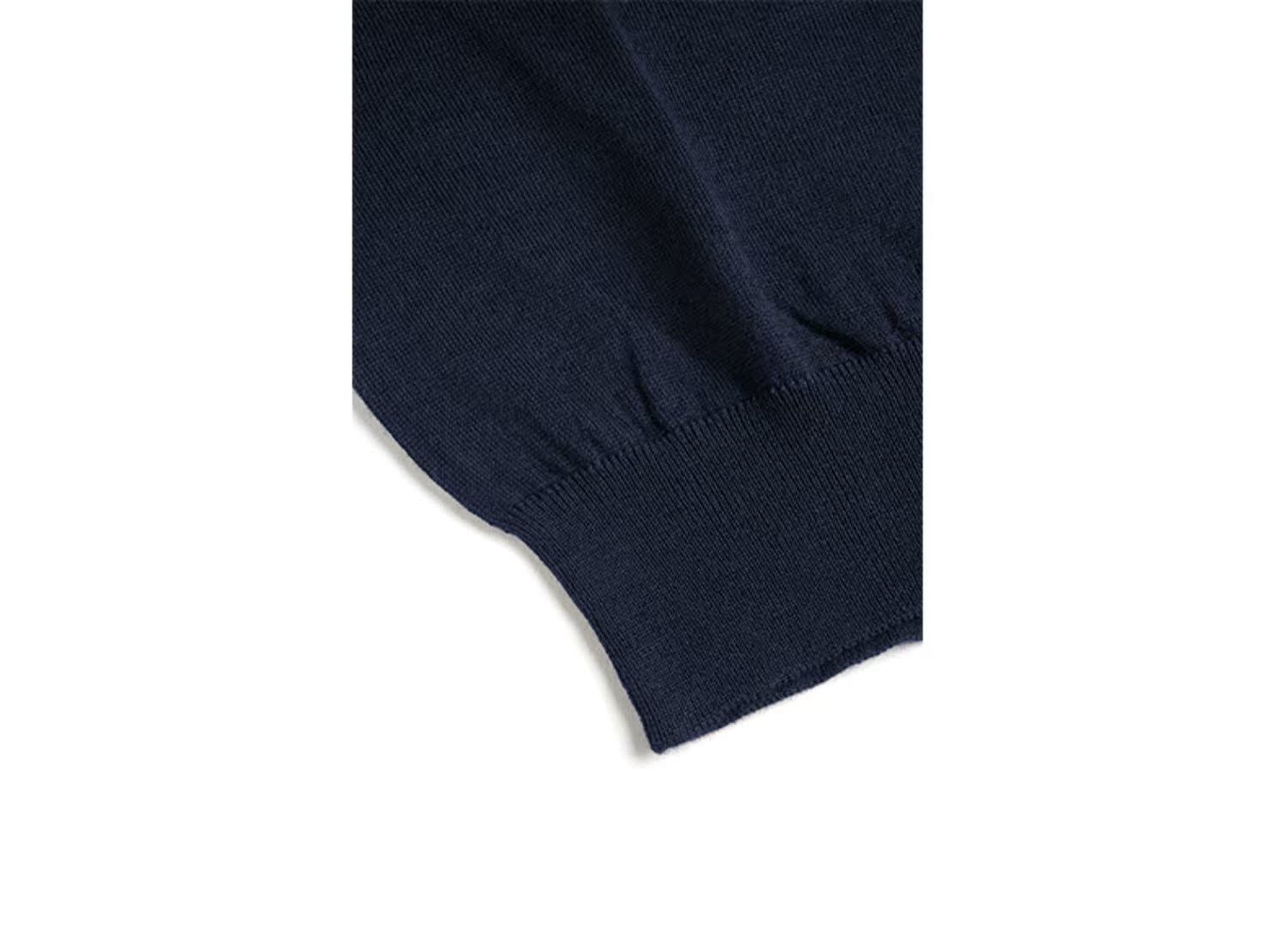 Suitupply- áo len cashmere cổ tròn màu xanh hải quân - Áo len Cashmere sơ mi nam đẹp