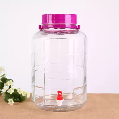 Thickened glass wine bottle with faucet 10kg wine bottle immersed wine jar sealed tank