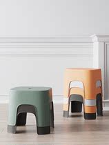 Stool household adult bench Nordic plastic square bench thick living room cute creative small chair simple and modern