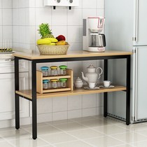 Kitchen small table cutting table operating table two-story three-story long table microwave stove rack kitchen storage rack storage rack
