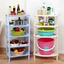 Large bathroom rack toilet toilet storage rack plastic storage rack multi-layer washbasin rack triangle floor