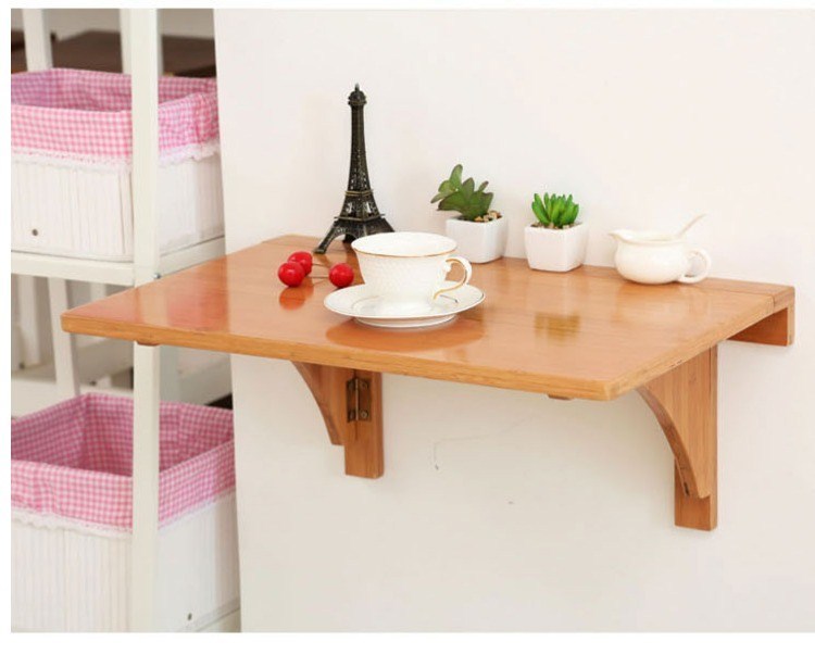 Bàn máy tính treo tường đơn giản không gian gấp sáng tạo máy tính để bàn sáng tạo đa chức năng lưu trữ treo tường bàn nhỏ - Bàn mẫu bàn học đẹp nhất