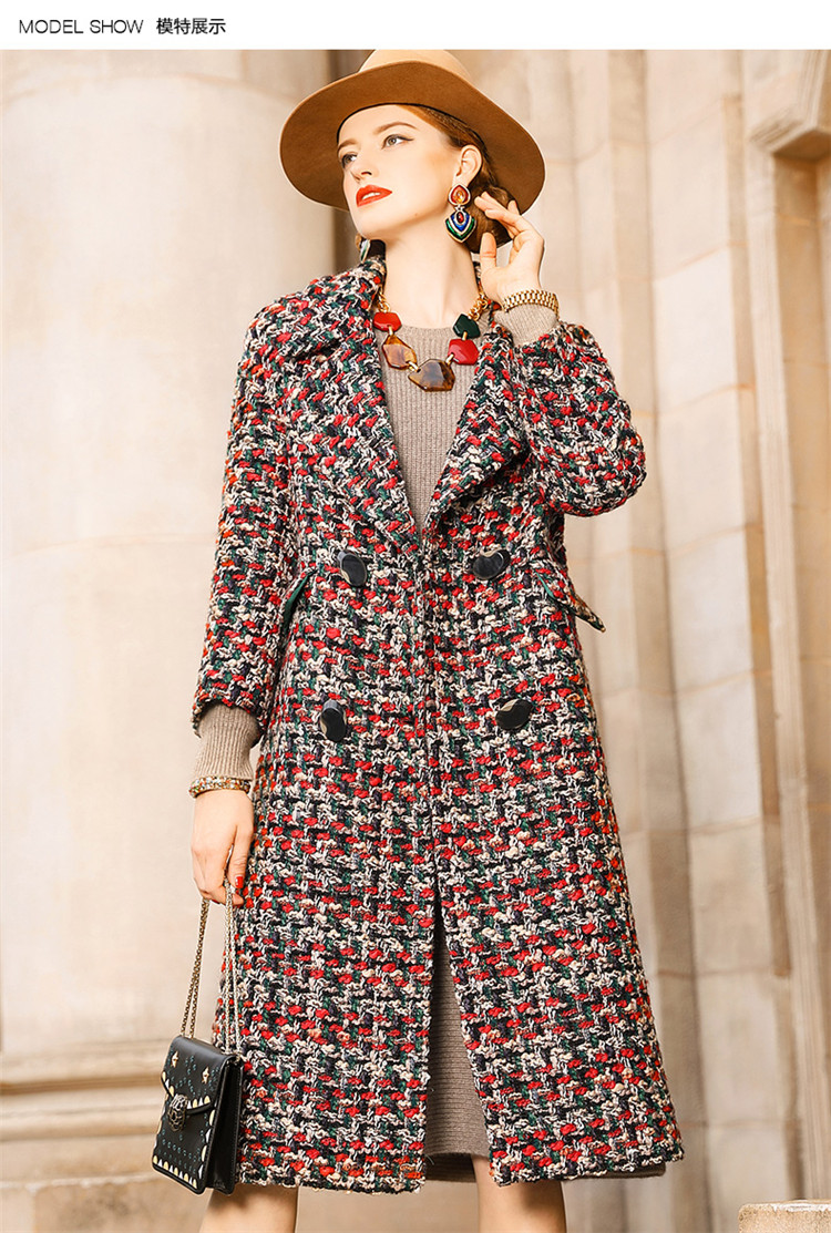 Áo hai dây cashmere nữ dài phần 2018 mới ấm áp len phần dài áo khoác len áo khoác nữ - Áo len lót đôi áo khoác lót lông nữ