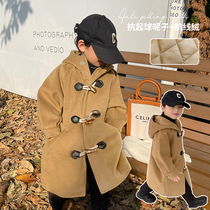 Anti-pilling childrens horn button Nizi coat winter boy baby winter coat Linlin mothers childrens clothing boys cotton coat trendy