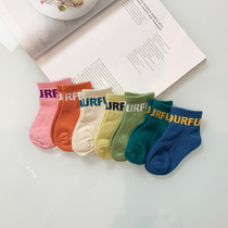 Lin Lin Ma baby childrens clothing male baby socks female baby socks boy sports socks girl letter boat Socks tide