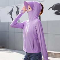 2022 Summer new sunscreen wear thin sunscreen womens ice silk anti-ultraviolet and breathable with cap bike short jacket