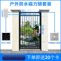 Outdoor Waterproof Access Control System Suit Cell Magnetic Lock Access Card Password Metal Access Control All-in-one Touch