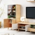 Bắc Âu hiện đại tối giản bàn cà phê TV kết hợp tủ TV căn hộ nhỏ phòng khách đặt nền tường tủ lưu trữ đồ nội thất - Bộ đồ nội thất giường thông minh Bộ đồ nội thất