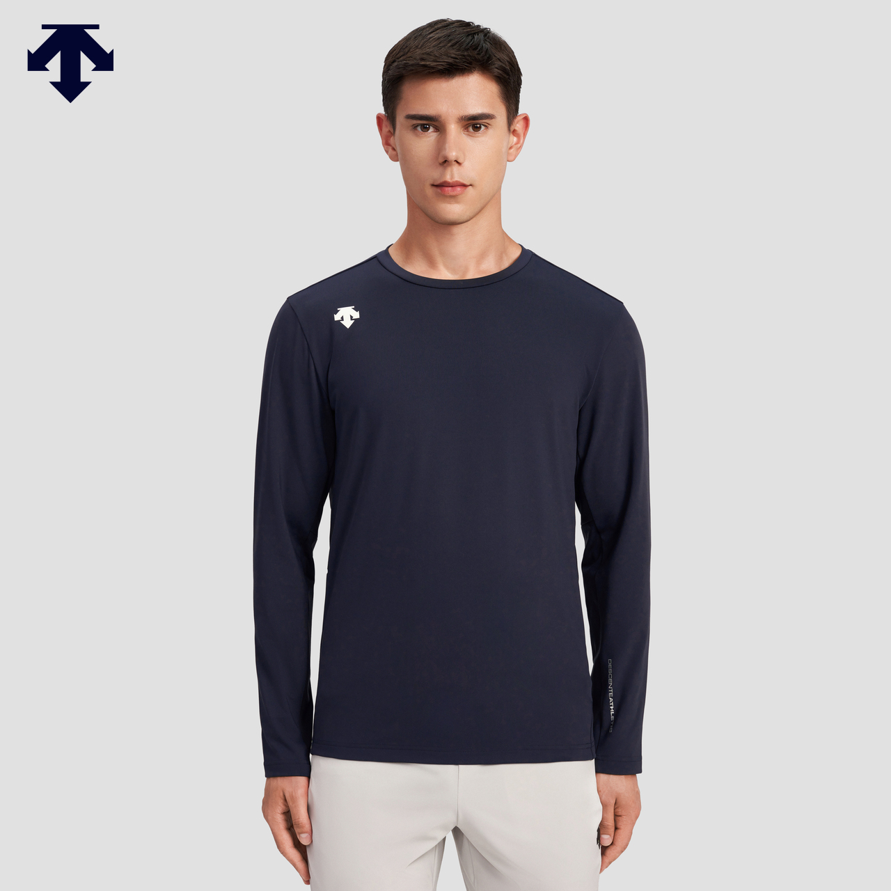 DESCENTE di Sante Ensemble Training Series Sports Fitness Men's Fall New Round Collar Long Sleeve T-shirt-Taobao