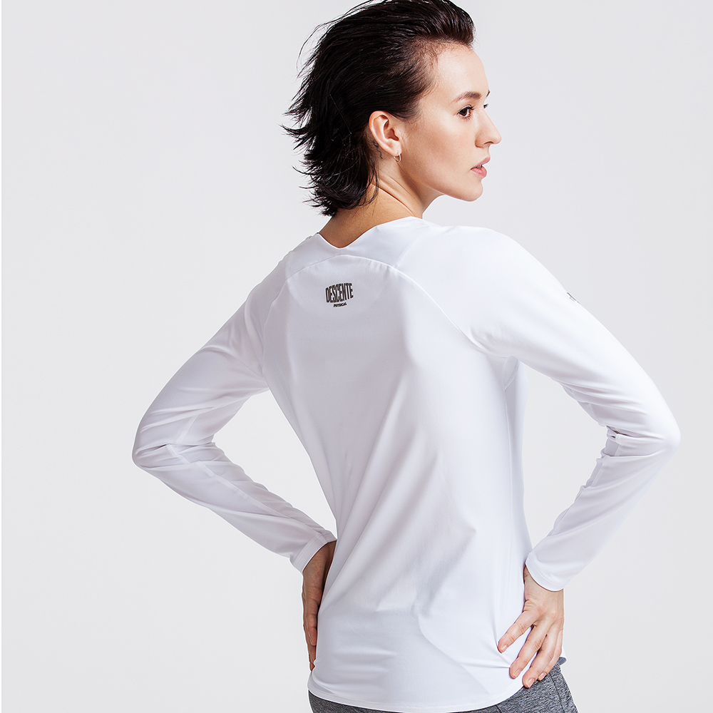 DESCENTE Desante WOMENS LINE Bộ sưu tập Áo thun nữ dài tay D7312PTL81 - Áo phông thể thao áo tank top gym nữ