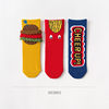 563863 Autumn and Winter Hamburg French fries, three pairs of children's socks