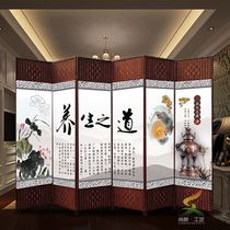 Modern Chinese screen folding screen porch porch health hotel living room bedroom partition simple office screen fabric spray painting