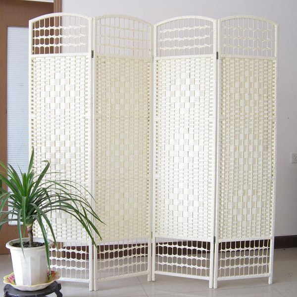 Paper rattan partition partition folding screen seat screen Hotel office screen Solid wood living room bedroom entrance fitting room partition