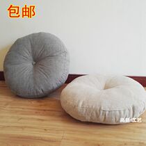 Cotton linen fabric thick futon round balcony tatami floating window mat removable washing Mat yoga floor mat