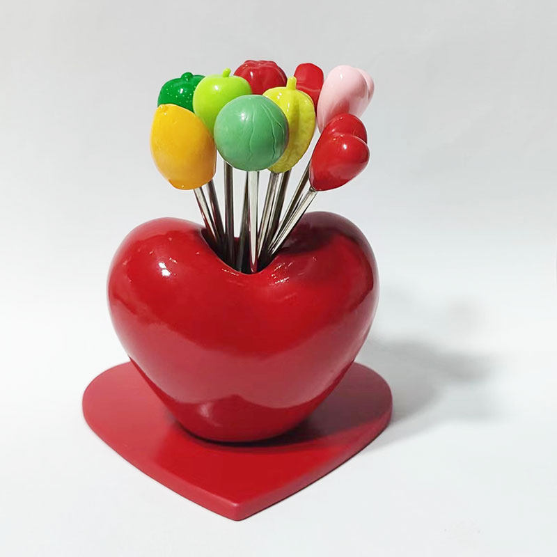 Stainless steel fruit fork cute creative dining room snack cake sweet fork wedding gift kit