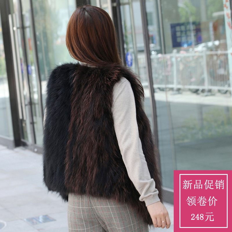 New fur vest vest Hàn Quốc lỏng fox fur coat nữ scorpion tóc dài dài ngắn chống mùa giải phóng mặt bằng thủy triều