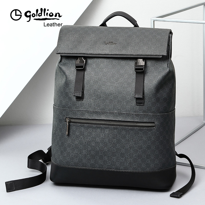 Jinlilai men's bag shoulder bag backpack fashion trend leisure travel bag Computer bag Men's large capacity men's bag