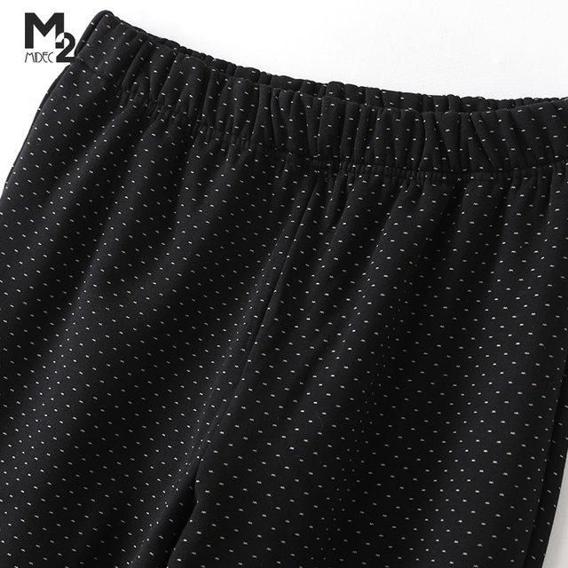 M2 ຍີ່ຫໍ້ສ່ວນຫຼຸດຂອງແມ່ຍິງ pencil pants ແມ່ຍິງພາກຮຽນ spring ແລະດູໃບໄມ້ລົ່ນ stretch plaid trousers ແບບຕາເວັນຕົກຂະຫນາດໃຫຍ່ຂະຫນາດກາງ waist pants ບາດເຈັບແລະ