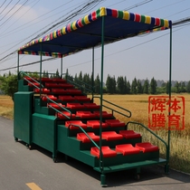 End time table 27-seat mobile telescopic end referee table Track and field end time table Grandstand