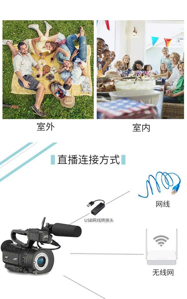 JVC JVC GY-HM200EC 4K camera camera live built-in encoder 4K SDI - Máy quay video kỹ thuật số máy quay cầm tay mini