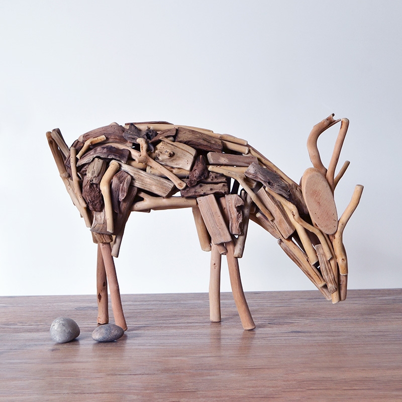 Pure Artisanal Deer Creative Home Decoration Pendulum North Hall Wine Cabinet Desk Craft Gift Pendulum