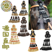 German direct mail horseback riding advanced handmade customized 20 tassel eyebrow straps with natural anti-fly protection 2 pieces