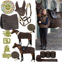 German direct mail brown starry saddle pad earmuffs horse clothing riding blanket training blanket saddle pad leggings halter horse rope