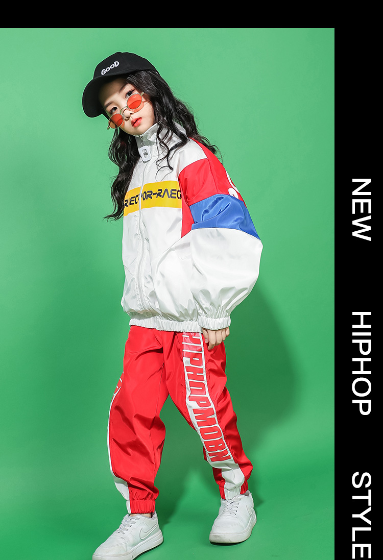 Bộ đồ khiêu vũ đường phố cho bé trai hip hop lỏng lẻo phiên bản Hàn Quốc cộng với trang phục nhung hiphop quần áo hip-hop bé gái mùa thu đông trang phục dân dộc các nước trẻ em