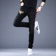 European station light luxury trendy brand jeans men's slim fit small feet spring 2024 new high-end stretch fashion pants