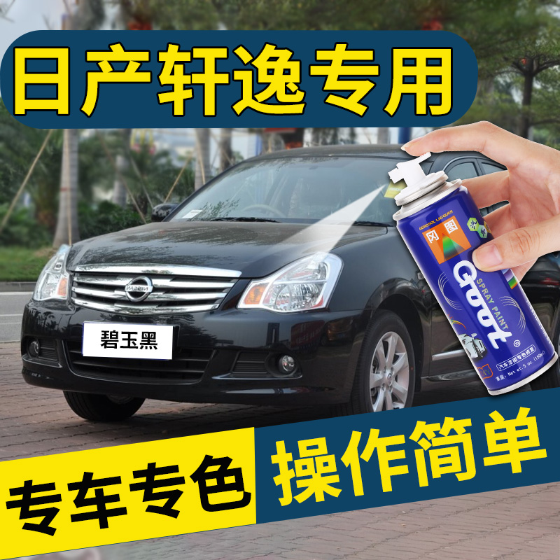 Nissan Classic Xuan Spray Paint Jar Bi Jade Black Auto Paint Repair Special Pearl Pearlescent White Complementary Paint Pen Black