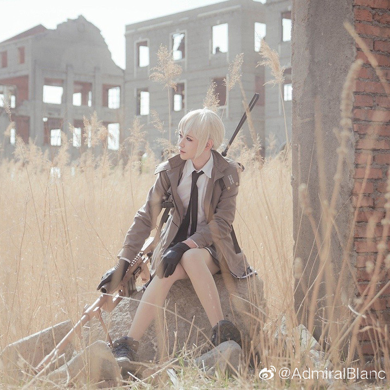 [Free Style] Girls' Frontline Cosplay Costume M200 Anime Game Women's Clothing Milk-Colored Wig