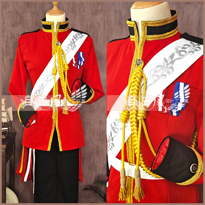 【Free Style】Aph Hetalia Cosplay Costume Stage Play Musical Arthur Kirkland British Anime Men's Clothing