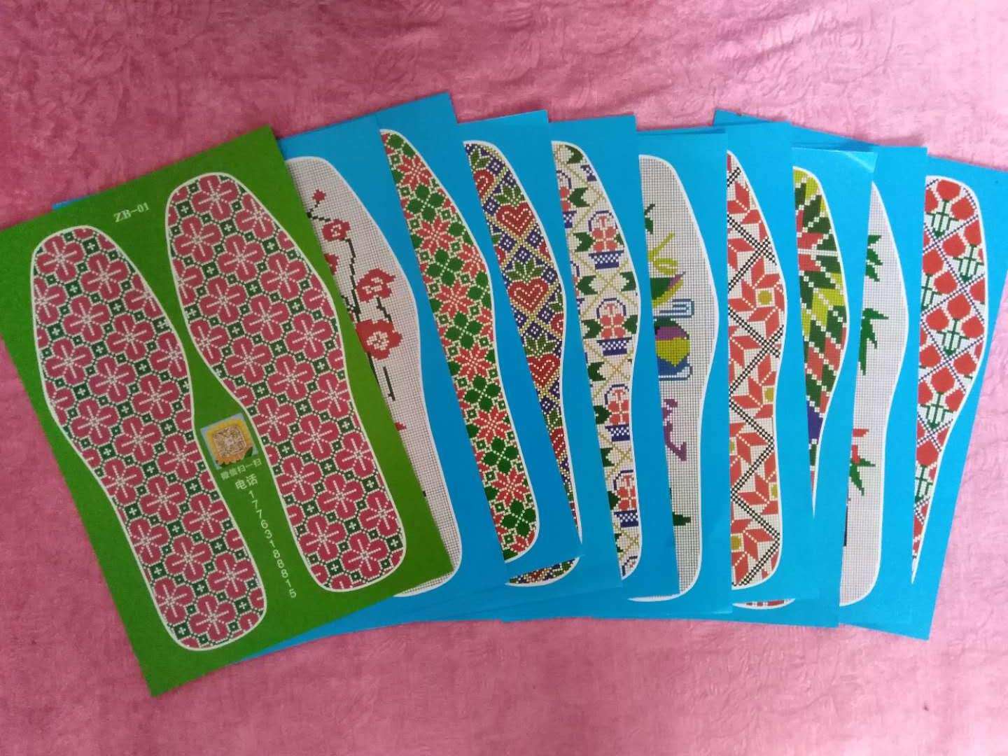 Handmade insole embroidery pattern embroidery drawing pattern geometric new embroidery pattern paper pattern free shipping pp