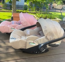 Germanys new green label Cybex Cloud T i-Size baby car safety basket can lie flat and tilt