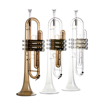 American PAMPET pure transparent plastic trumpet hypoallergenic B C tune Western wind instrument trumpet professional performance
