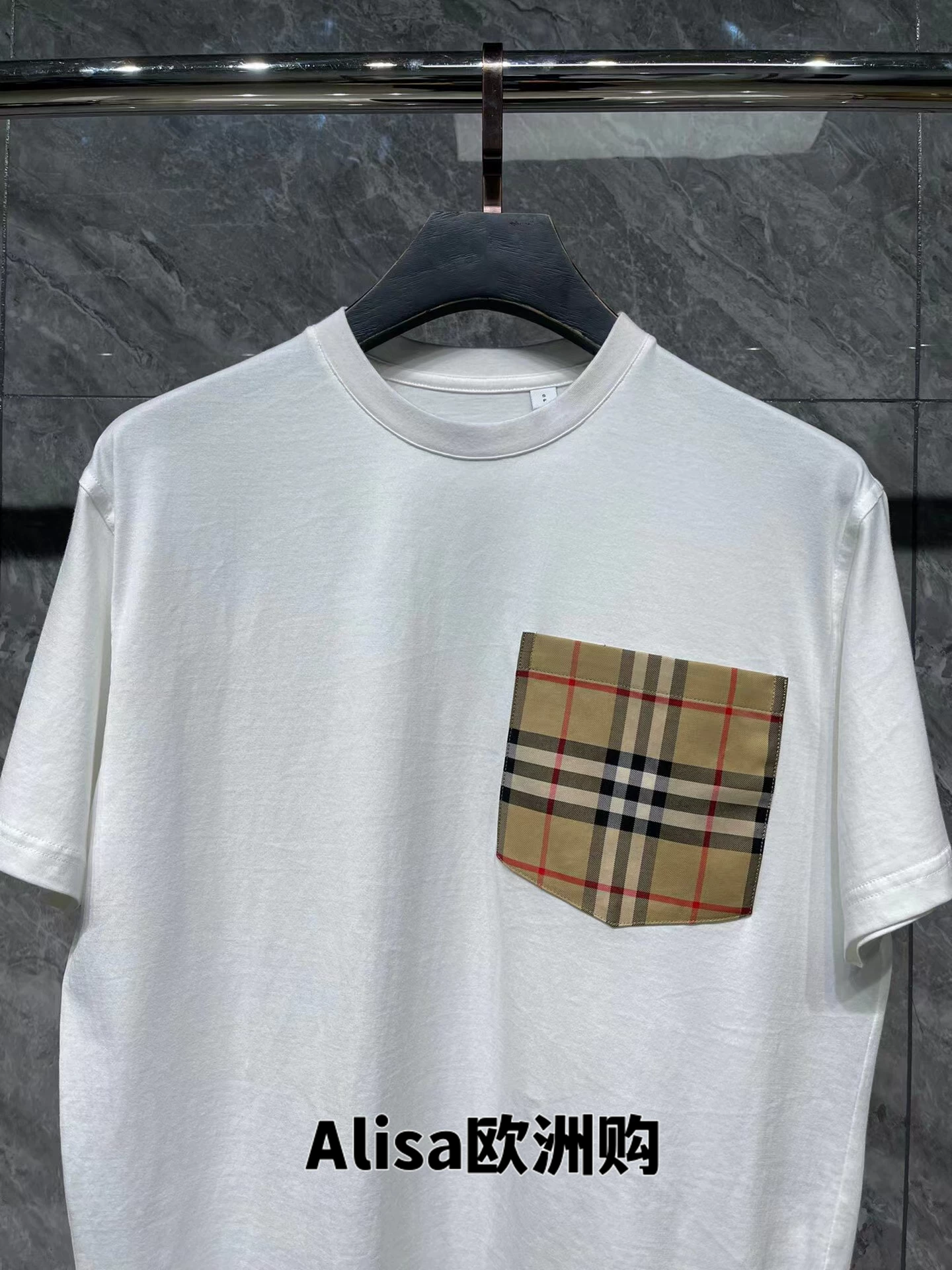 BURBERRY/ Классическая футболка с короткими рукавами для мужчин и женщин, с короткими рукавами