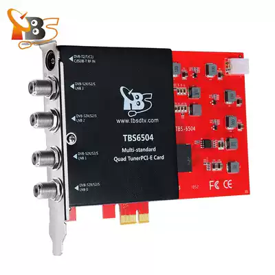 TBS6504 4-channel multimode PCIe TV card VCM CCM supports unicable dvb signal reception