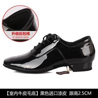 Черная импортная патентная кожа модернизированная версия крытых волос W31