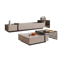Pashaman coffee table TV cabinet combination 2024 new modern simple living room multi-functional telescopic home storage table