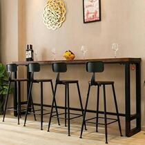 American bar Iron solid wood intimate high stool chair Tea restaurant multi-purpose wall furniture Commercial terrace A variety of