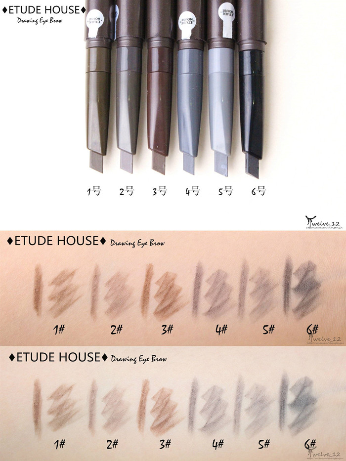 Spot Korea đích thực ETUDE HOME Etude House tự động xoay hai đầu bút chì lông mày - Bút chì lông mày / Bột / Stick bút kẻ lông mày phẩy sợi 4d